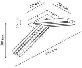 Spot-Light 2246474 - Plafoniera LED LINUS 4xLED/4,5W/230V rovere opaco