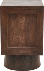 Comodino marrone scuro in mango massiccio Crumble – WOOOD