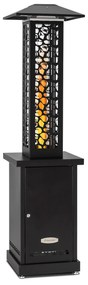 blumfeldt Heat Hunter, stufa a pellet per terrazzo, 12,2 kW, portatile, acciaio inox, nero