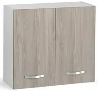 Pensile Cucina Componibile Legno Nobilitato 2 Ante 80x30x72H Bianco e Olmo