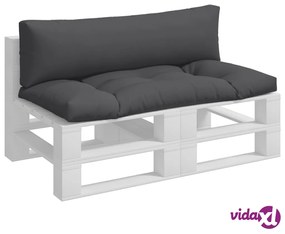 vidaXL Cuscini per Pallet 2 pz Grigi in Tessuto