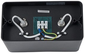 Faretto di design da superficie nero GU10 70mm 2-luci orientabile e inclinabile - Vox