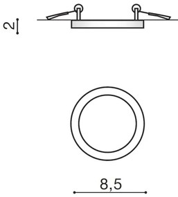 Azzardo AZ2835 - Lampada LED da incasso per bagni SLIM 1xLED/6W/230V IP44