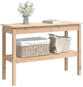 Tavolo consolle 110x40x75 cm in legno massello di pino