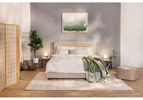Letto matrimoniale imbottito beige con contenitore, materasso e rete inclusi 180x200 cm Myra Bold – Bonami Selection