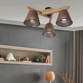 Brilagi - LED  Lampadario a plafone ANTHONY 3xE14/40W/230V quercia/marrone