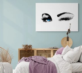 Quadro su tela – Occhi femminili che fanno l'occhiolino