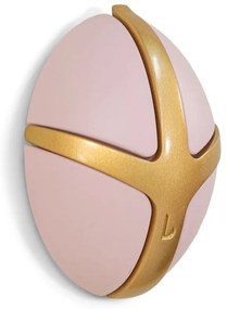 Gancio da parete rosa chiaro/dorato in plastica Tick – Spinder Design