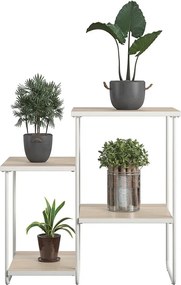 Consolle bianca con piano effetto frassino naturale 35x67 cm Dante - Støraa