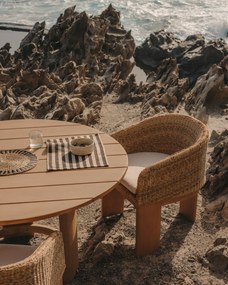 Kave Home - Tavolo rotondo Xoriguer in legno massiccio di eucalipto Ã˜140 cm FSC 100%