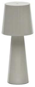 Kave Home - Lampada da tavolo Arenys grande in metallo verniciato grigio