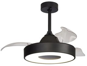 Ventilatore da soffitto Coin trasparente, Ø 43 cm, CCT, dimmerabile, MANTRA IP20