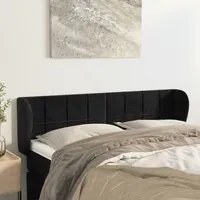 Testiera ad Orecchio Nera 147x23x78/88 cm in Velluto cod mxl 50922