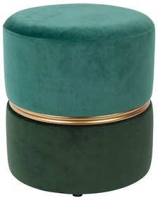 Poggiapiedi verde/turchese con rivestimento in velluto Bubbly – White Label