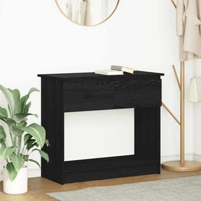 Tavolo Consolle Con Cassetti Nero 85,5x38,5x74,5 Cm /