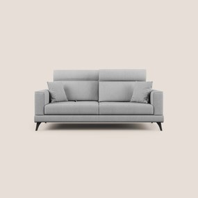 Slide Divano con schienali traslanti e poggiatesta in tessuto smacchiabile T05 grigio