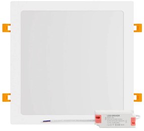 Pannello LED Quadrato 30W 3.000lm Foro 280x280mm Osram chip LED Colore Bianco Naturale 4.000K
