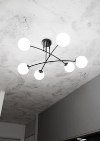 Lampadario a sospensione PREGOS 6 BLACK