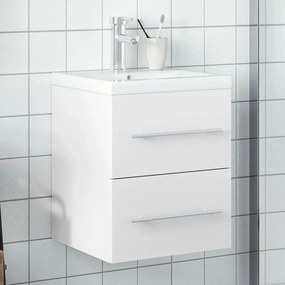 Mobile da bagno con lavabo bianco