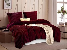 Lenzuola di peluche - bordeaux 3 parti: 1pc 200x220 + 2pc 70x80