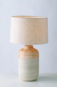 Lampadario Lume Woody Table and Floor Lamp Colore Avorio 60W Mis 30 x 49 cm