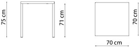 Vermobil tavolo quatris 70x70