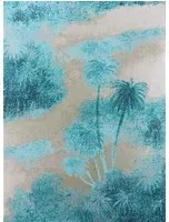 Tapete Cocos von Osborne & Little - Peacock/ Metallic Gilver