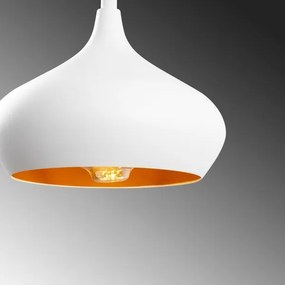 Lampada a sospensione con cavo DODO 1xE27/40W/230V bianco