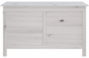 Contenitore giardino bianco 99x49,5x58,5cm legno massello abete