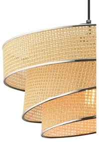 Lampadario a sospensione su cavo COUPER 1xE27/60W/230V beige/cromo lucido