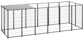 Gabbia Per Cani Nera 330x110x110 Cm İn Acciaio /