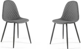 Sedia sala da pranzo ecopelle Grigio - SOFT 2 sedie