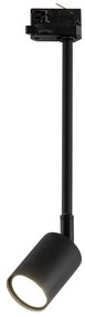 Lampadario a sospensione con supporto rigido per sistema a binario trifase TOP 1xGU10/8W/230V nero