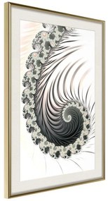 Poster  Fractal Spiral (Positive)  Cornice Quadri Cornice d'oro con passe-partout, Larghezza x Altezza Home decor 20x30