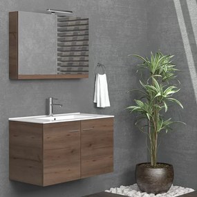 Specchiera bagno contenitore 90 cm con 2 ante NEL-90 - KAMALU