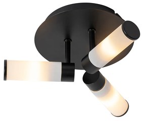 Plafoniera da bagno moderna nera a 3 luci IP44 - Bath