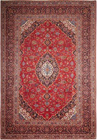 Kashan Tappeto persiano 250 x 360 Blu (Iran) Annodato A Mano