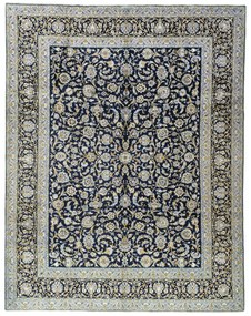 Kashan Tappeto persiano 400 x 310 Blu (Iran) Annodato A Mano