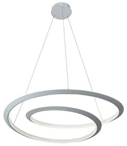 Lampadario LED moderno Up bianco Ø82cm, luce naturale 7380 lumen, NOVECENTO