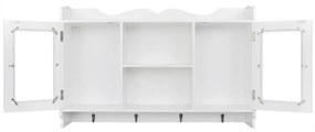 Armadietto sospeso porta dvd/libri/oggetti in mdf bianco