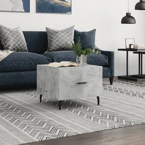 Tavolino Salotto Grigio Cemento 50x50x40 Cm Legno Multistrato /