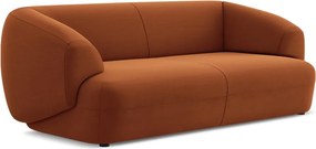 Divano arancione con rivestimento in velluto 212 cm Moana – Makamii