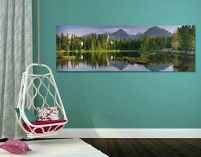 Quadro su tela – Magnifico panorama montano sul lago