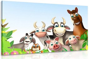 Quadro su tela – Animali della fattoria