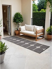 Passatoia da interno ed esterno bianca e nera 80x250 cm Duet Bowen – NORTHRUGS