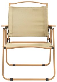 Sedie da campeggio 2 pz beige 54x55x78 cm tessuto oxford