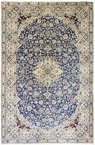 Nain Tappeto 330x210 Blu (Iran) Annodato A Mano