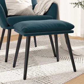 Poggiapiedi Blu 45x29,5x35 Cm İn Velluto /