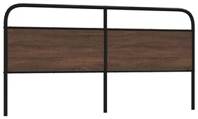 Testiera Rovere Marrone 200 Cm İn Acciaio E Truciolato /