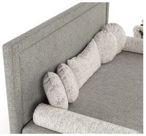 Letto singolo imbottito grigio 90x200 cm Scala - Maison de Rêve